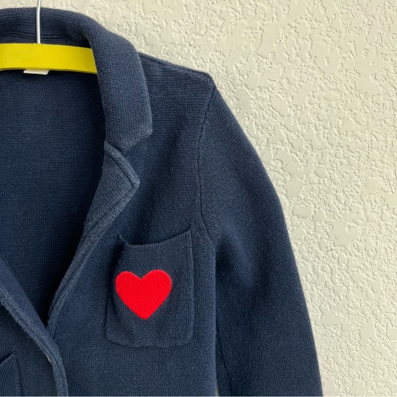 Crewcuts J Crew Girls Knit Sweater Blazer Heart - Picture 5 of 7
